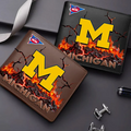 LIMITED EDITION FBS NCAA03 MIW MI WOLVERINES LEATHER WALLET