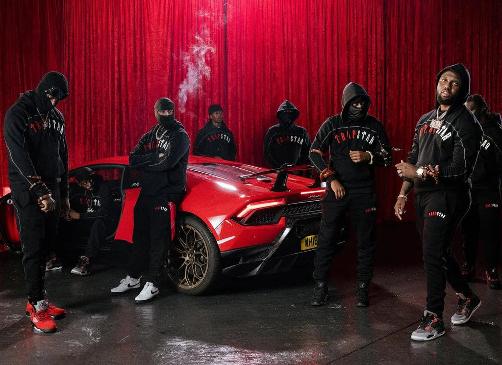 Trapstar Irongate Arch Chenille Tracksuit - Red/Blue Ironleague
