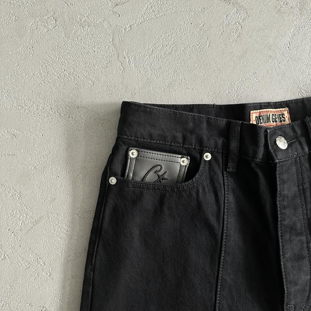 Corteiz Denim Jeans - Triple Black Ironleague