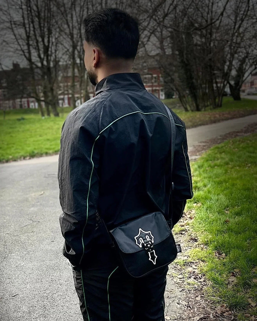 Trapstar Irongate T Shellsuit - Black/Green Ironleague