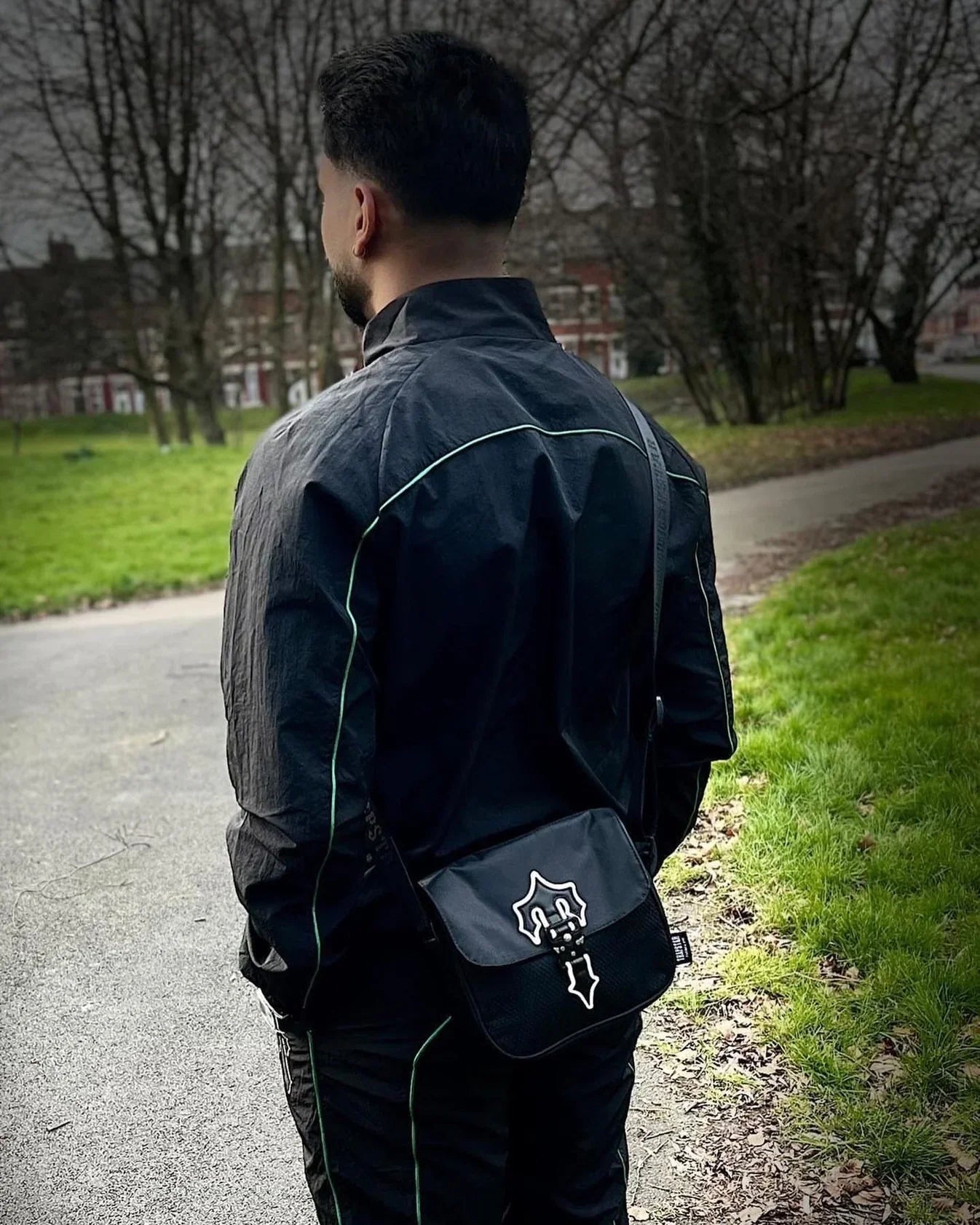 Trapstar Irongate T Shellsuit - Black/Green Ironleague