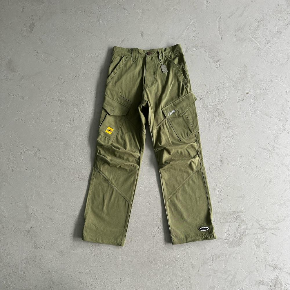 Corteiz Slant Pocket Pants - Military Green Ironleague