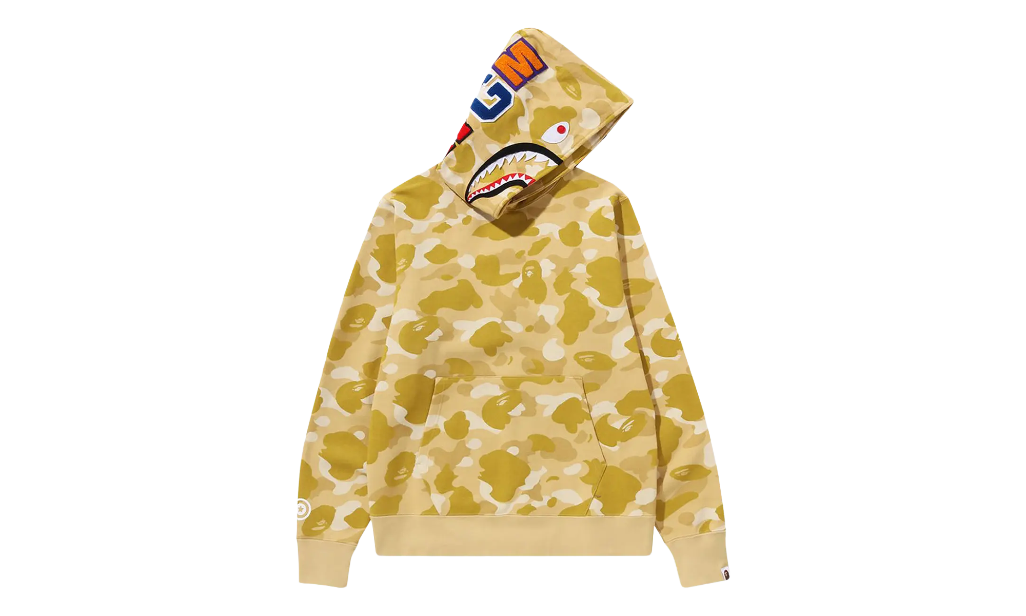 BAPE Color Camo Shark Pullover Hoodie Yellow 1K30 114 002 YELLOW