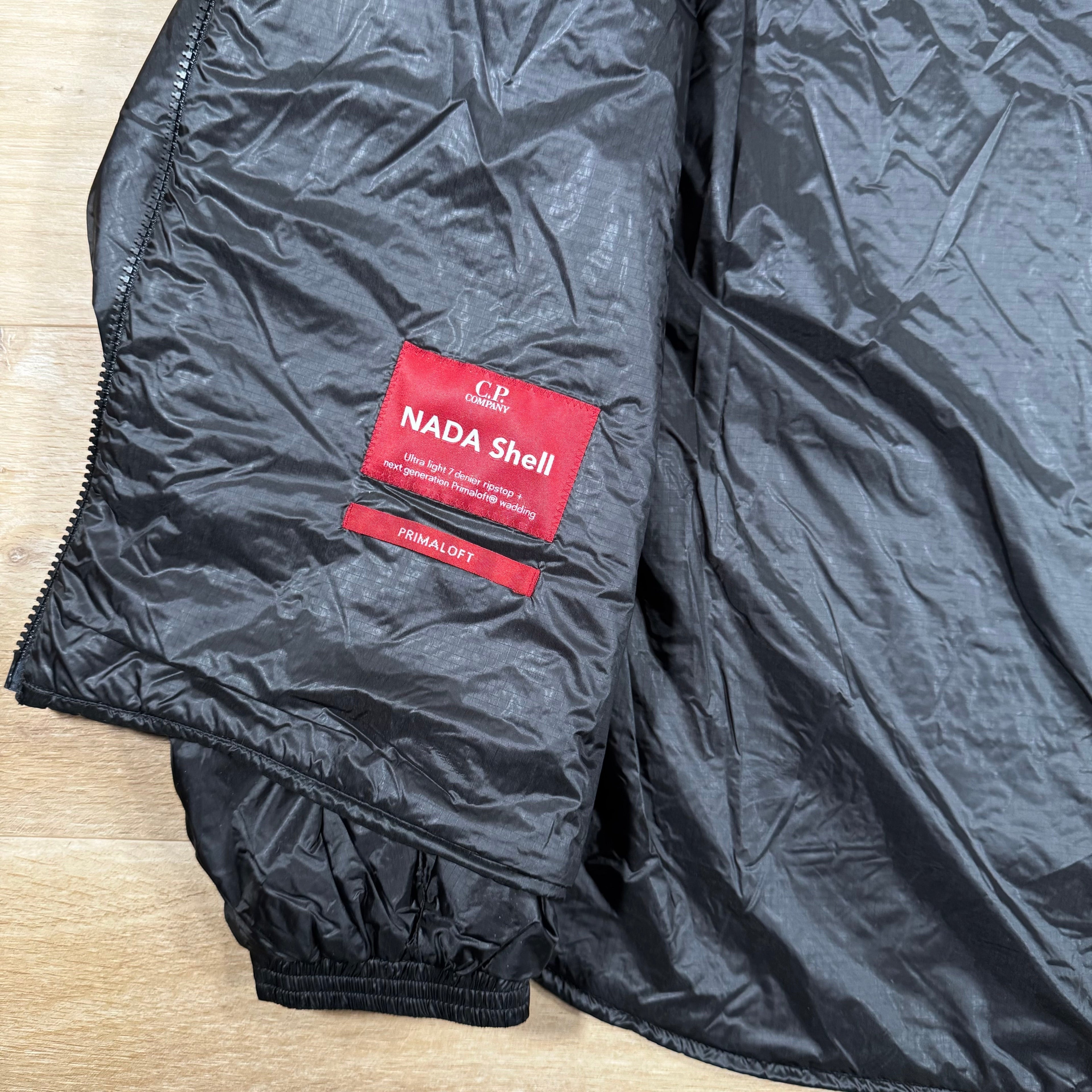 CP Company Nada Shell Lens Padded Jacket in Black Ironleague