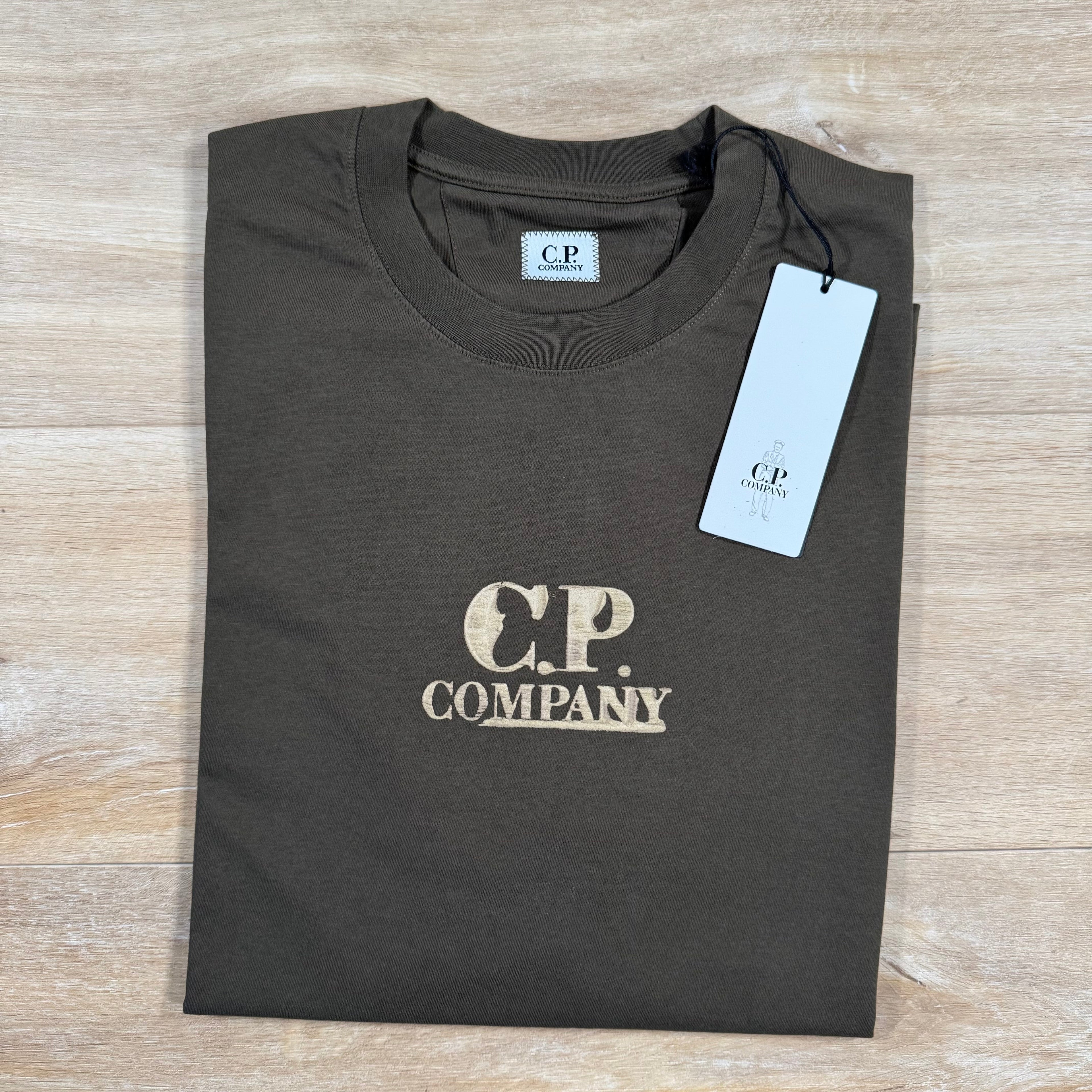 CP Company Graphic Logo T-Shirt in Ivy Green Ironleague