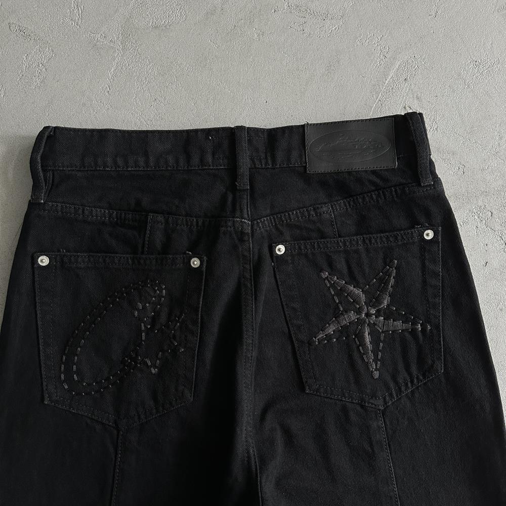 Corteiz Denim Jeans - Triple Black Ironleague