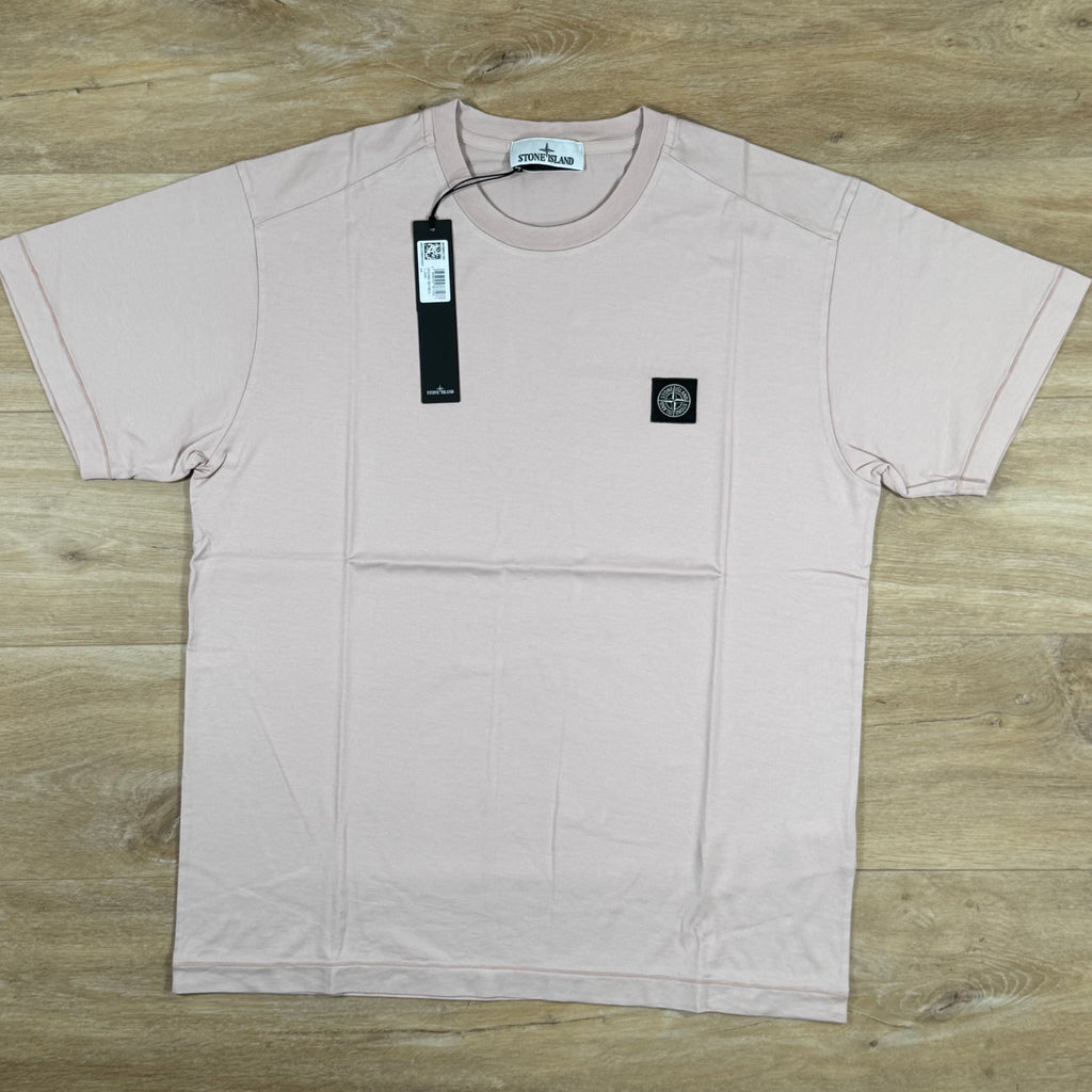 Stone Island Patch Logo T-Shirt in Antique Rose Ironleague