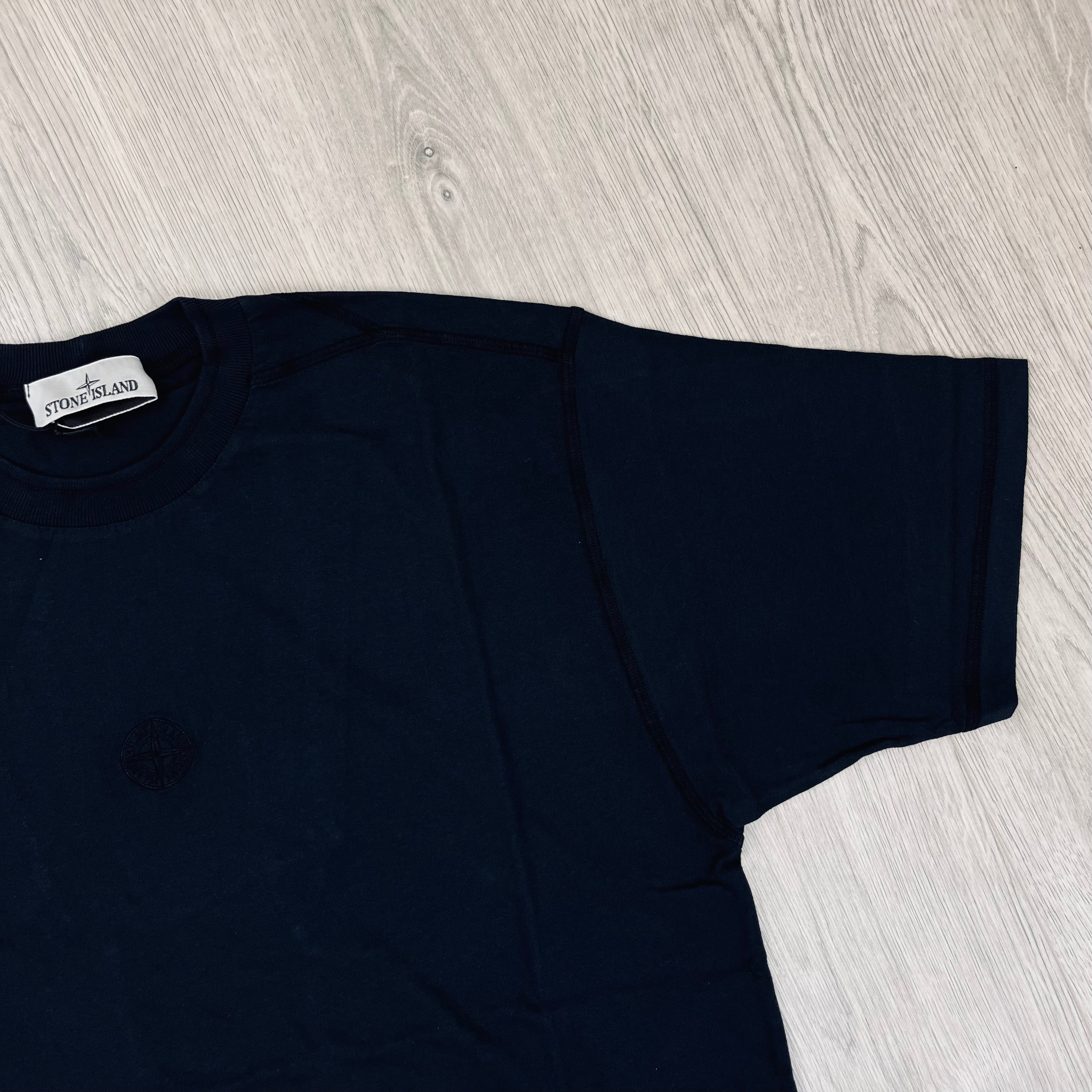 Stone Island Embroidered T-Shirt - Navy Ironleague