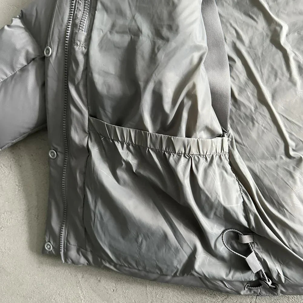 Syna Puffer Coat - Grey/White Ironleague