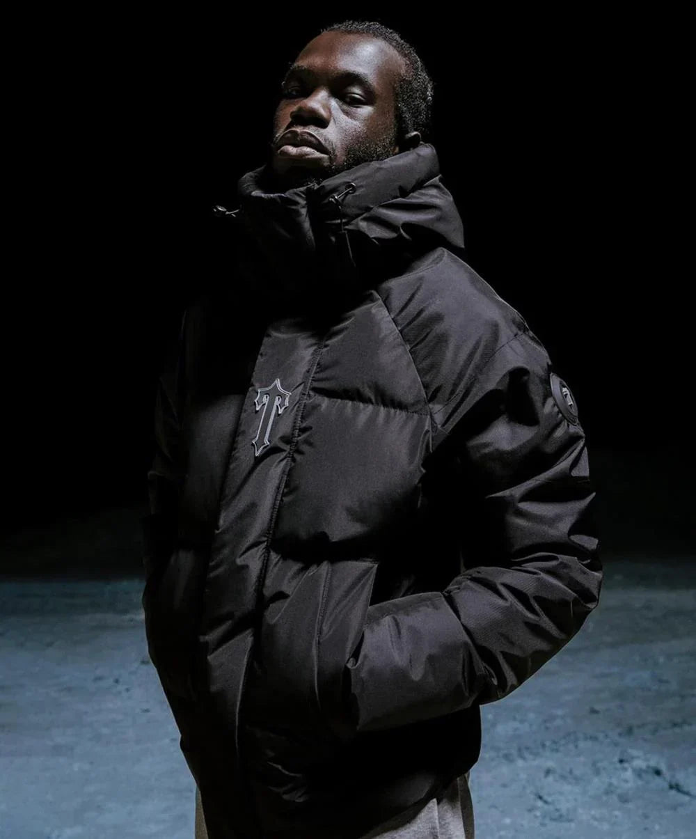 Trapstar Irongate Arch Puffer Jacket - Black/Black Ironleague
