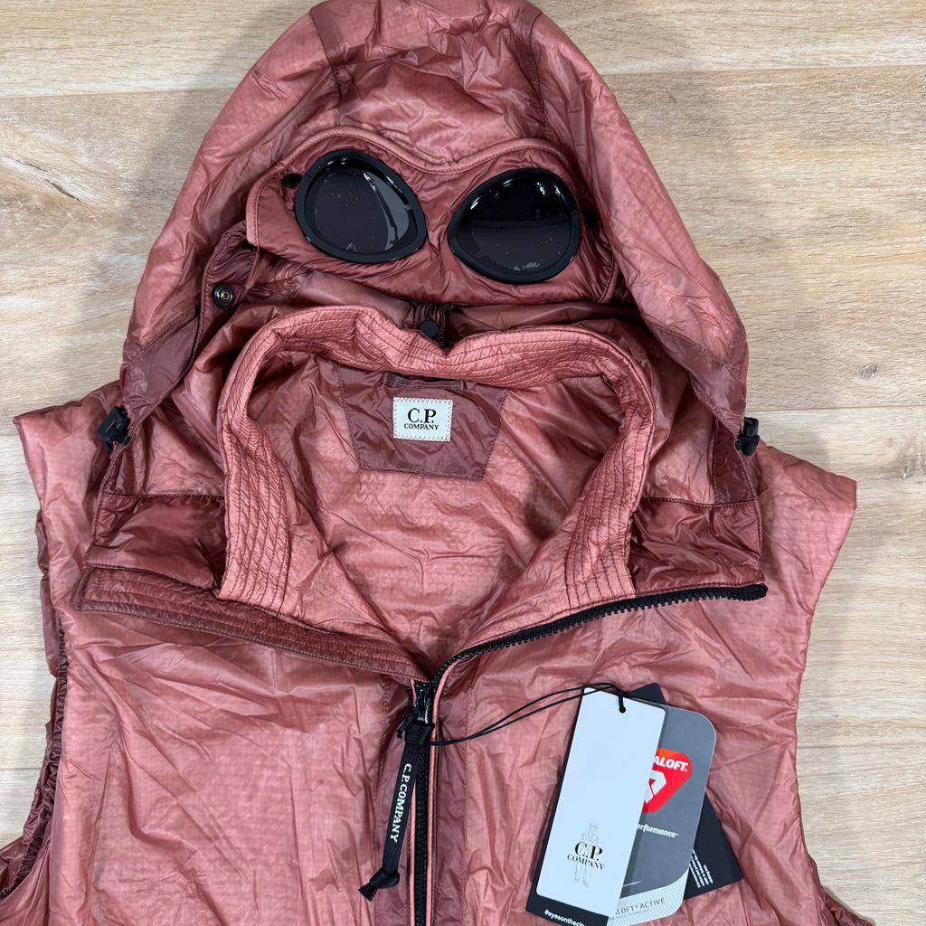 CP Company Nada Shell Primaloft Goggle Vest in Canyon Clay - Pink Ironleague