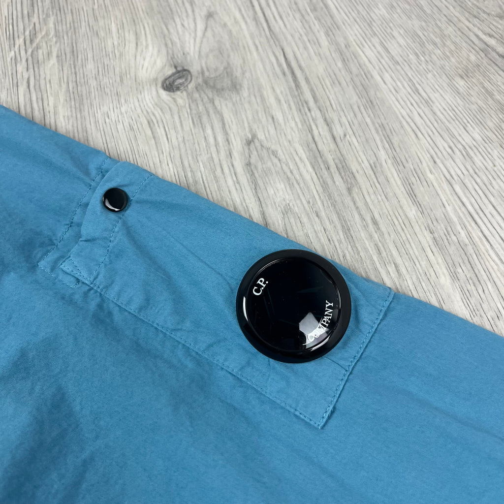 CP Company Zip Overshirt - Aegean Blue Ironleague