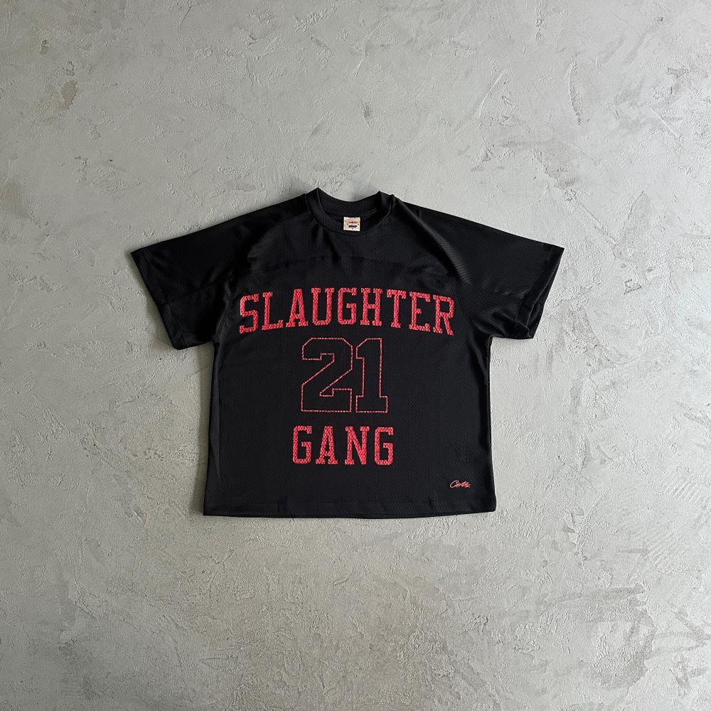 Corteiz Slaughter Gang T-Shirt & Shorts - Black Ironleague