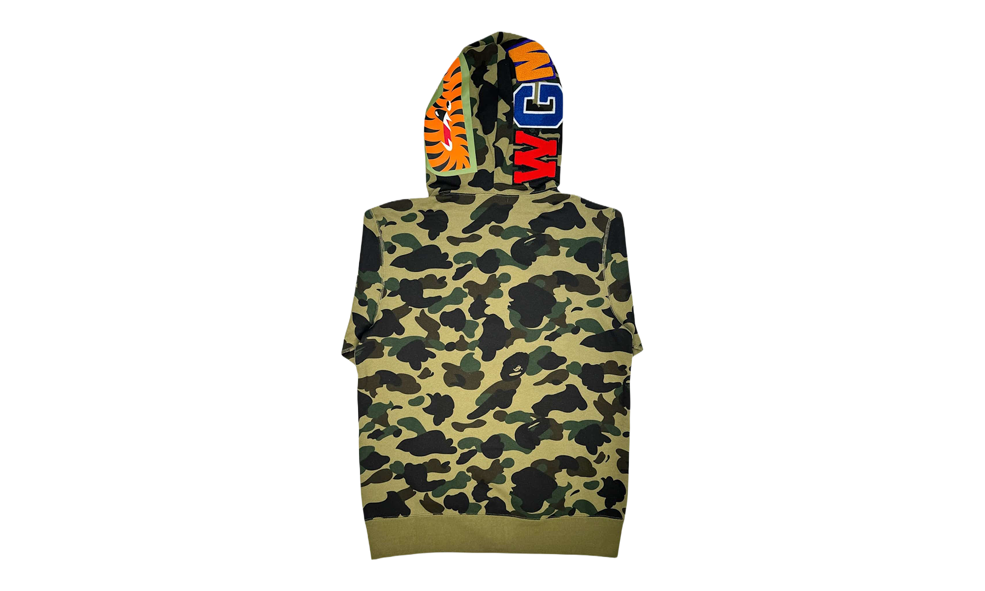 BAPE ABC Camo Shark Full Zip Up Hoodie Green 001ZPI201004M
