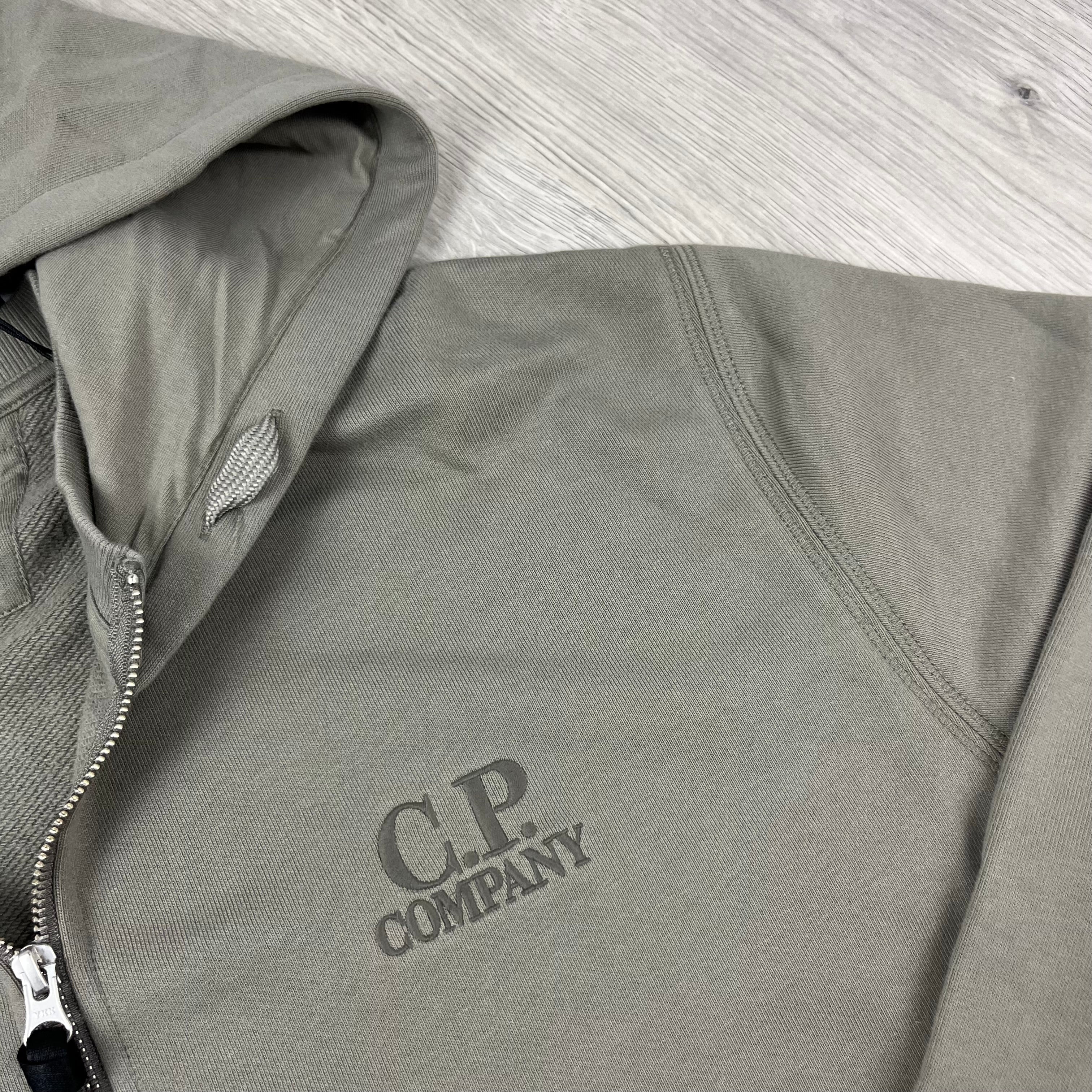 CP Company Raised Fleece Zip Hoodie - Fallen Rock Ironleague