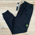 Stone Island Slim Fit Sweatpants in Black Ironleague