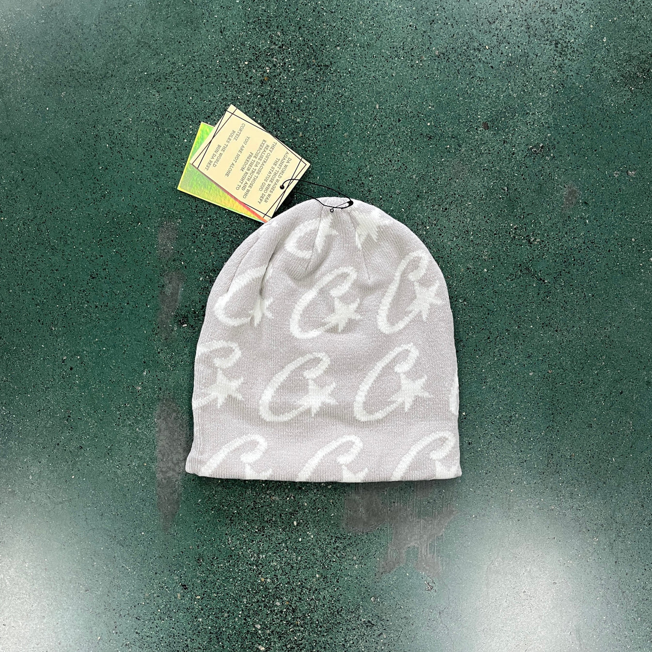 Corteiz C-Starz Monogram Beanie - Grey Ironleague