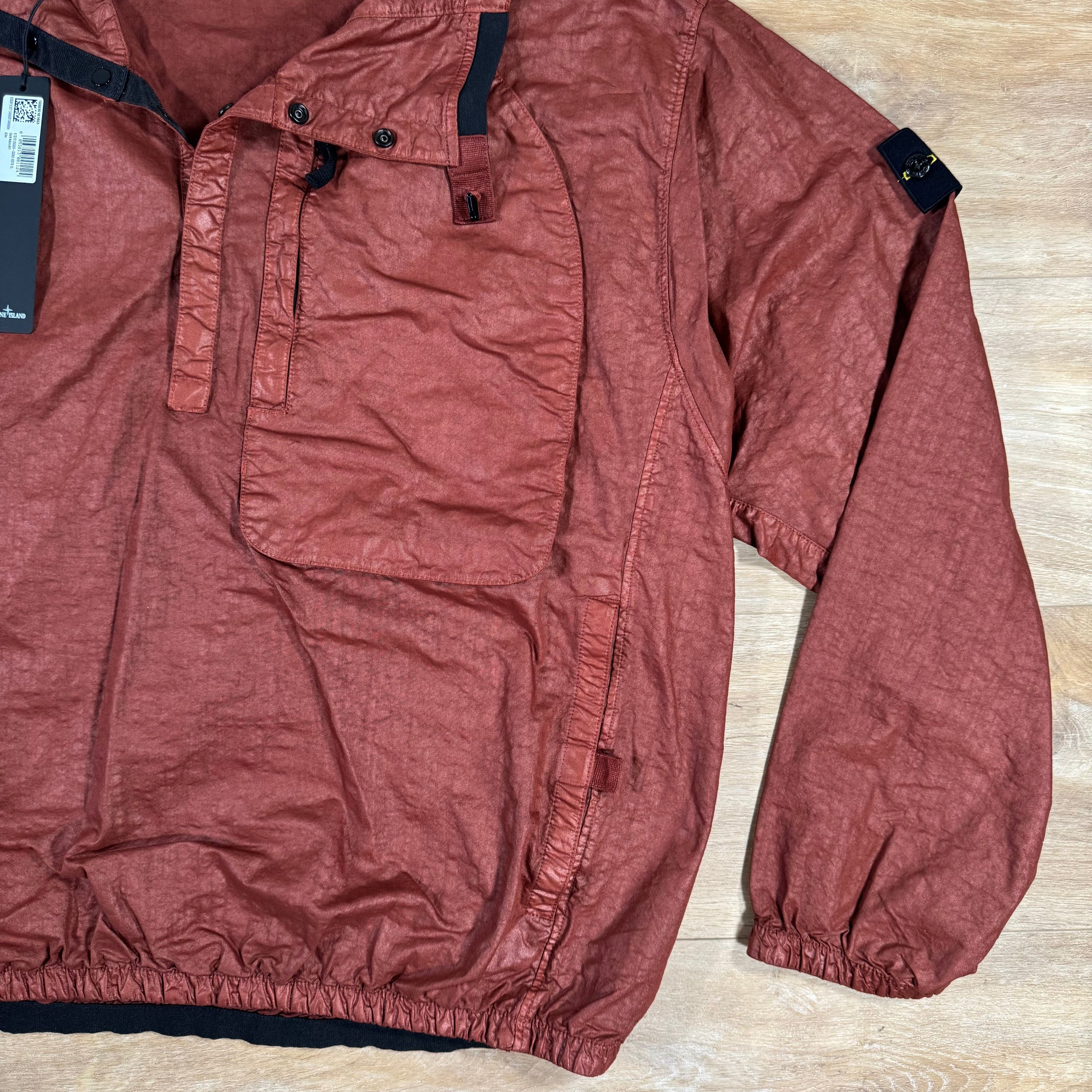 Stone Island Organic Look Nylon Panama-TC Anorak Jacket in Copper Ironleague