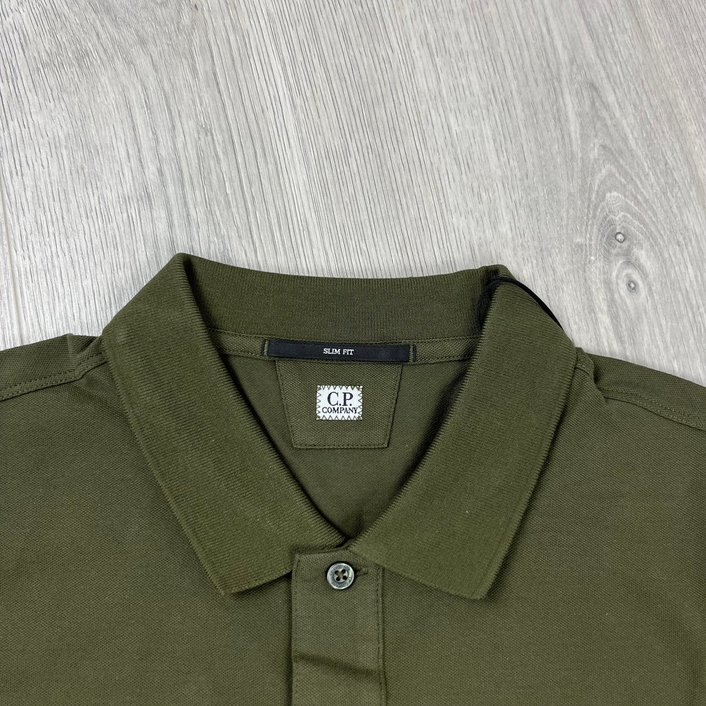 CP Company Piquet Polo Shirt - Ivy Green Ironleague