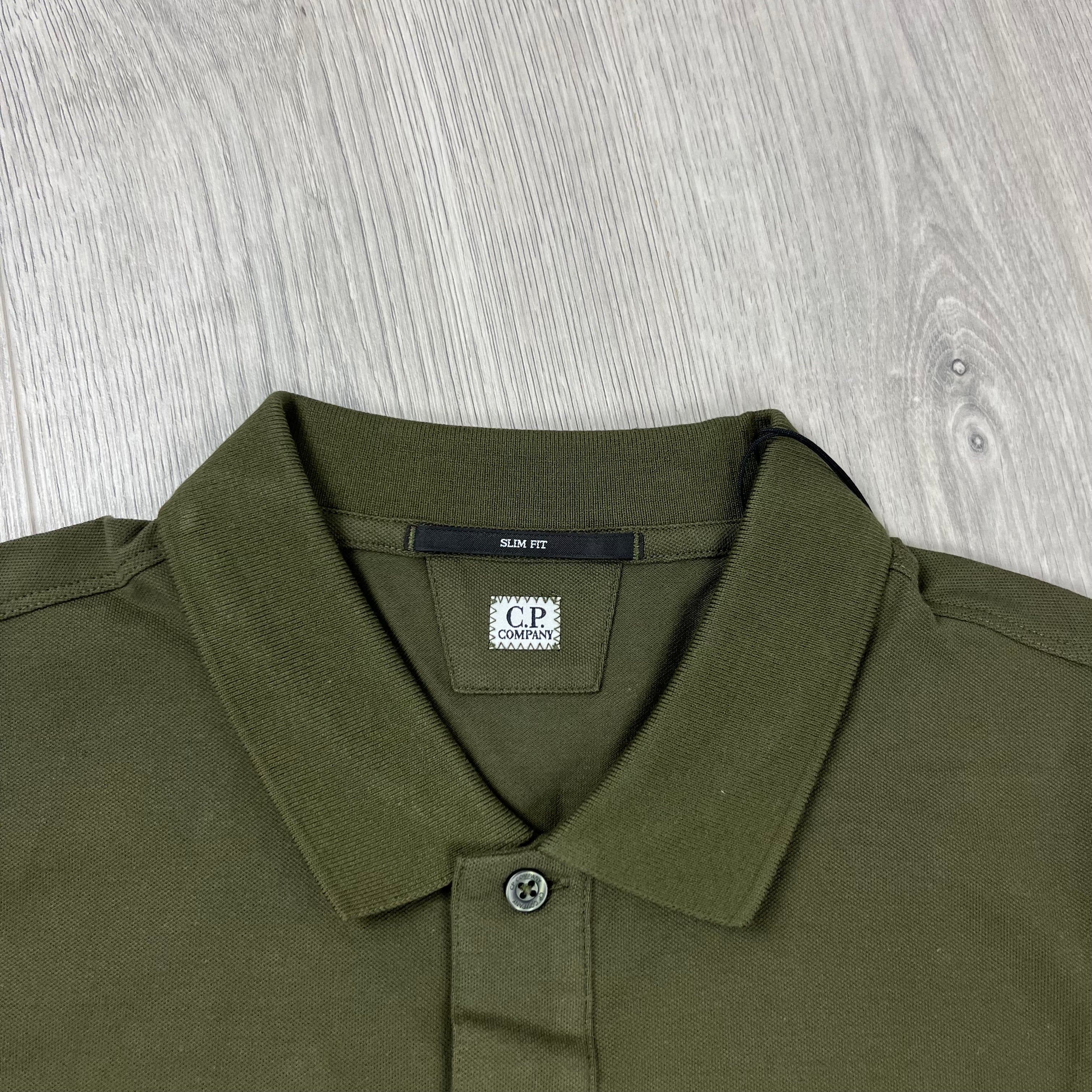 CP Company Piquet Polo Shirt - Ivy Green Ironleague