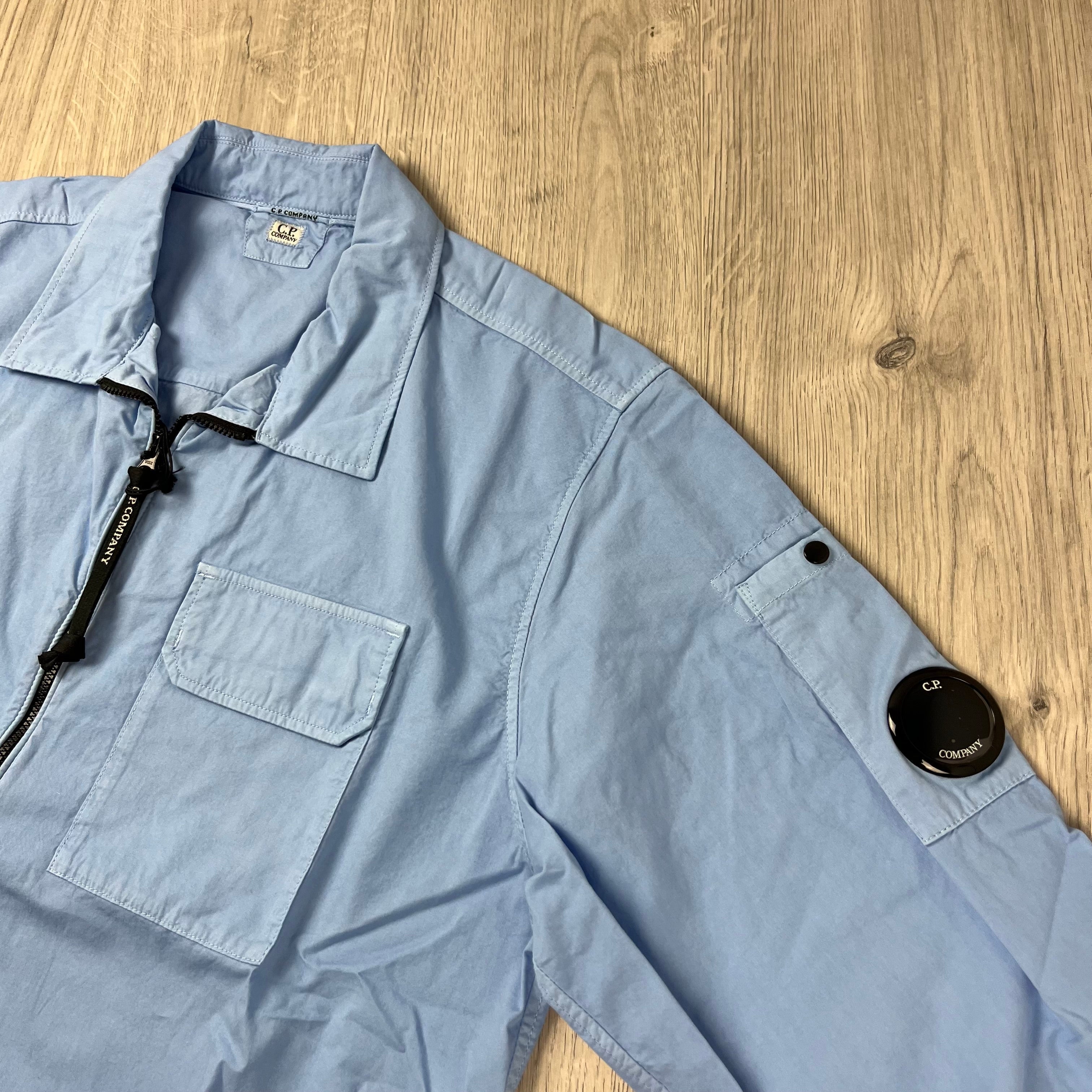 CP Company Zip Overshirt - Cerulean Ironleague