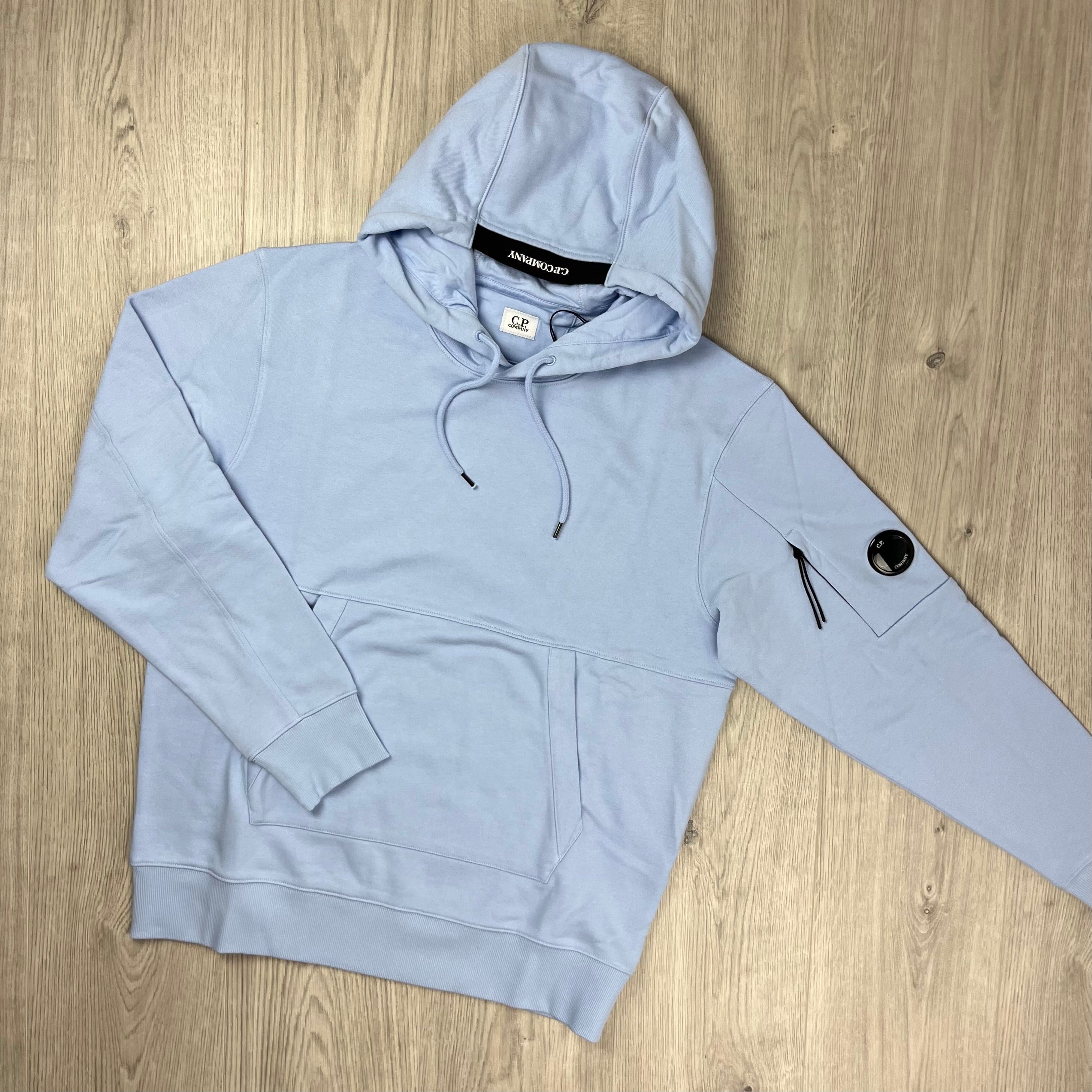 CP Company Raised Fleece Hoodie - Cerulean Ironleague