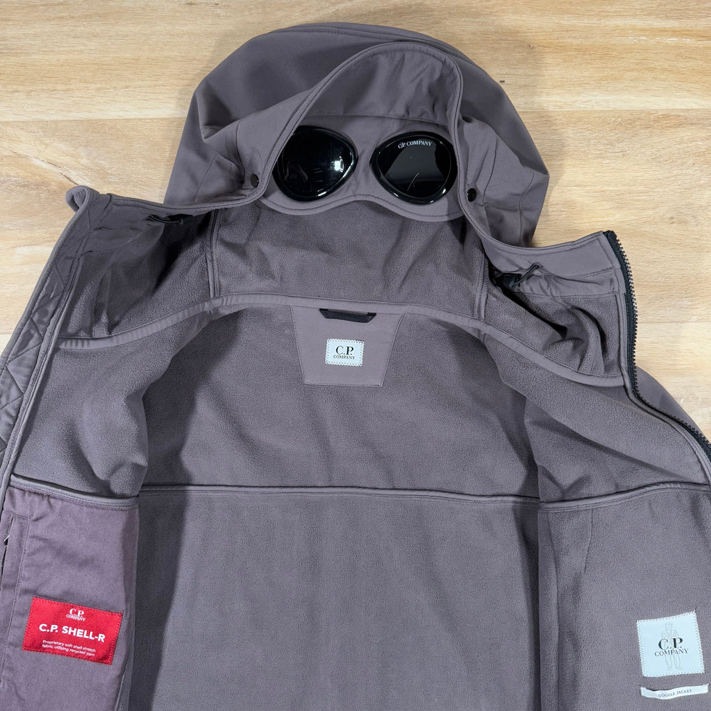 CP Company Shell-R Goggle Jacket in Violet Ironleague
