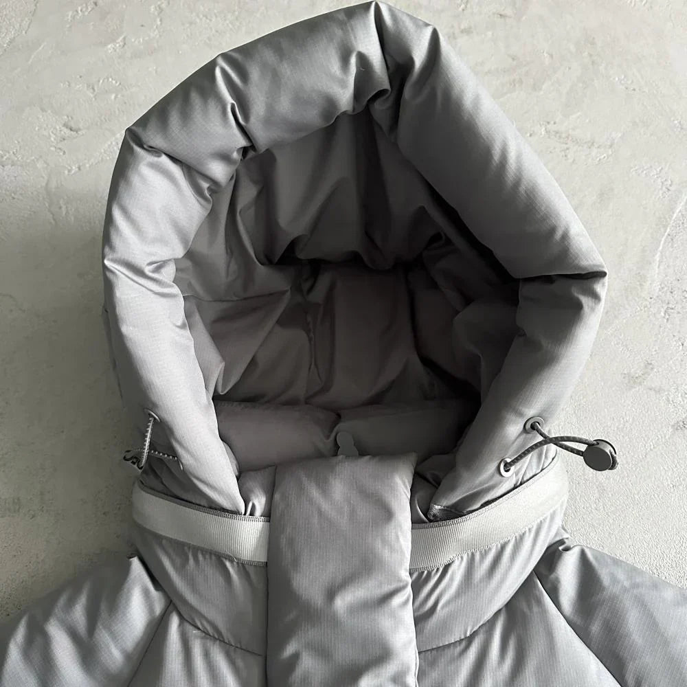 Syna Puffer Coat - Grey/White Ironleague