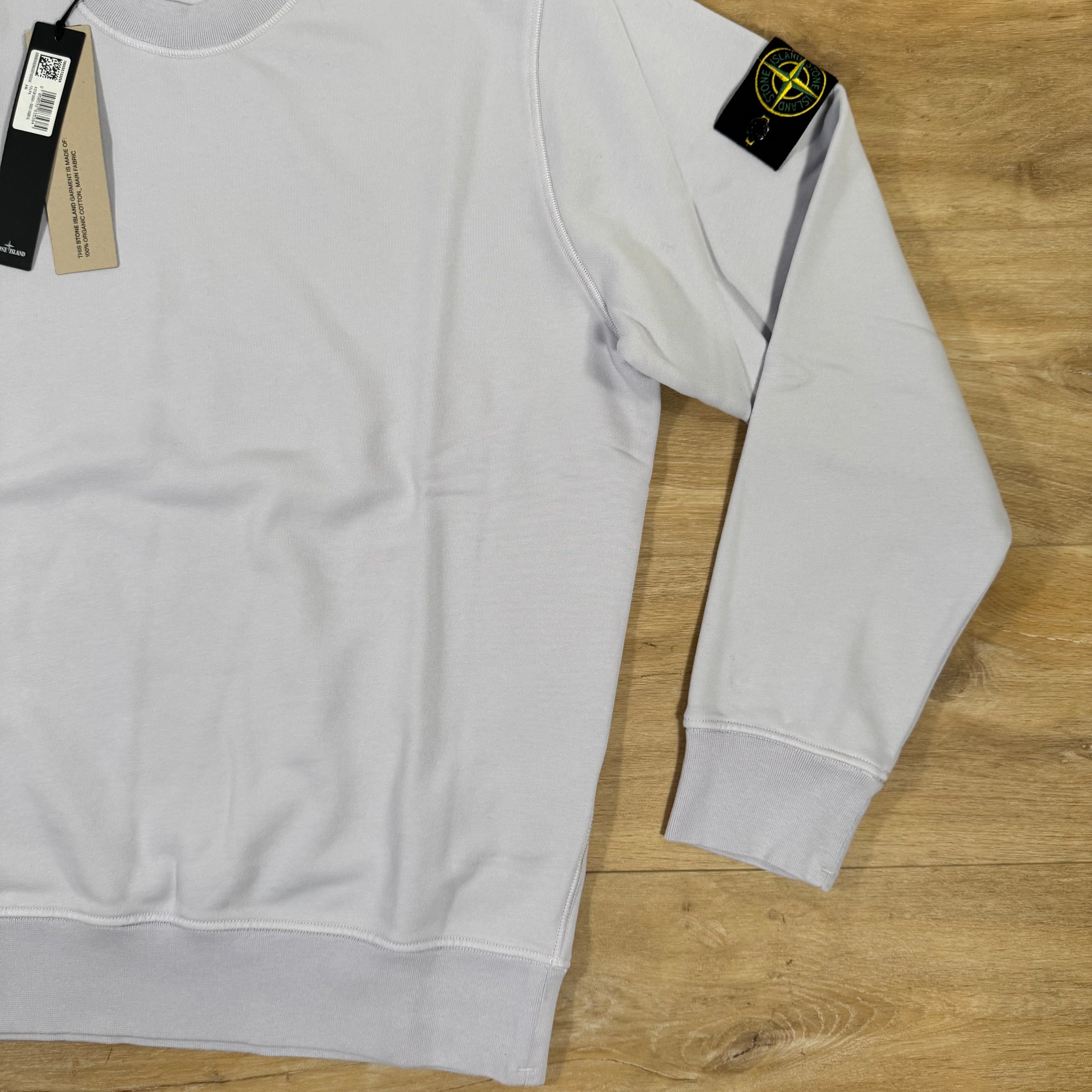 Stone Island Organic Cotton Fleece Sweatshirt in Lilac Ironleague