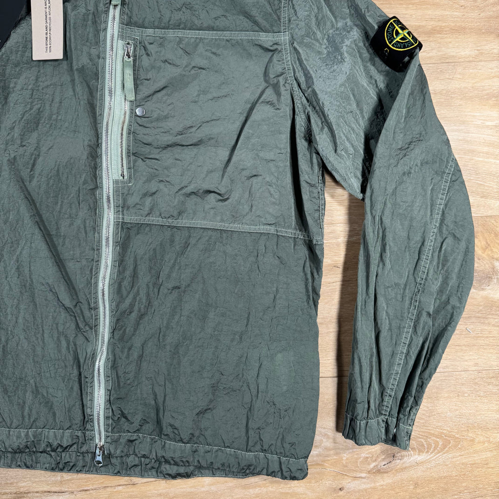 Stone Island Nylon Metal Overshirt in Sage Green Ironleague