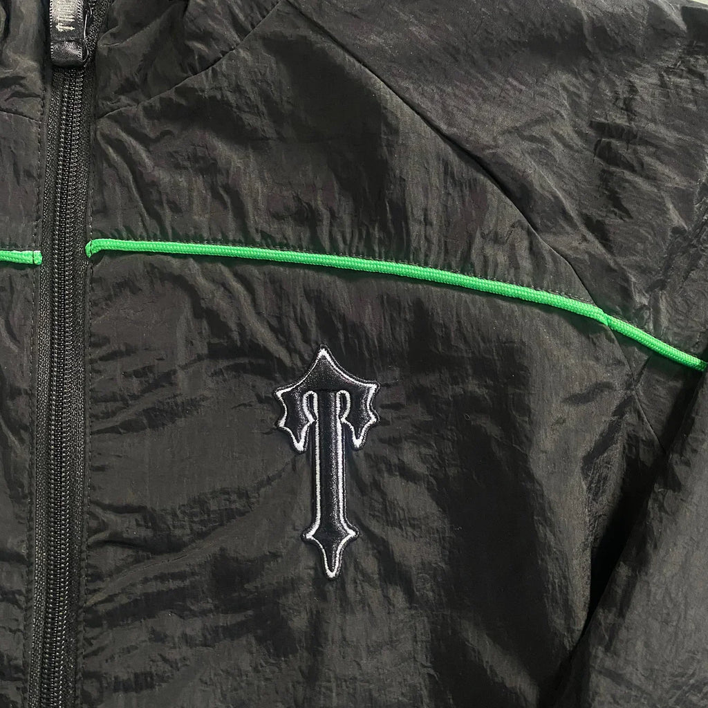 Trapstar Irongate T Shellsuit - Black/Green Ironleague