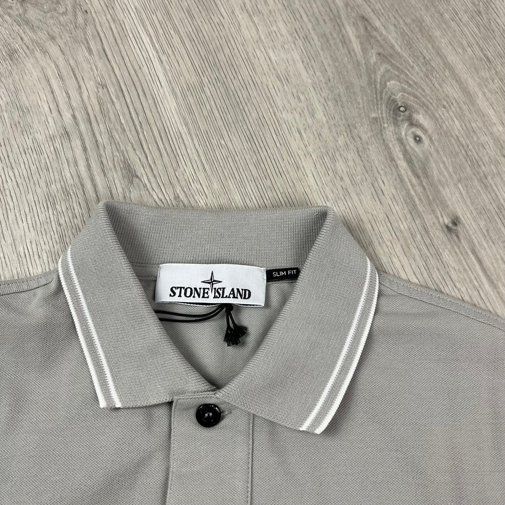 Stone Island Patch Polo Shirt - Grey Ironleague