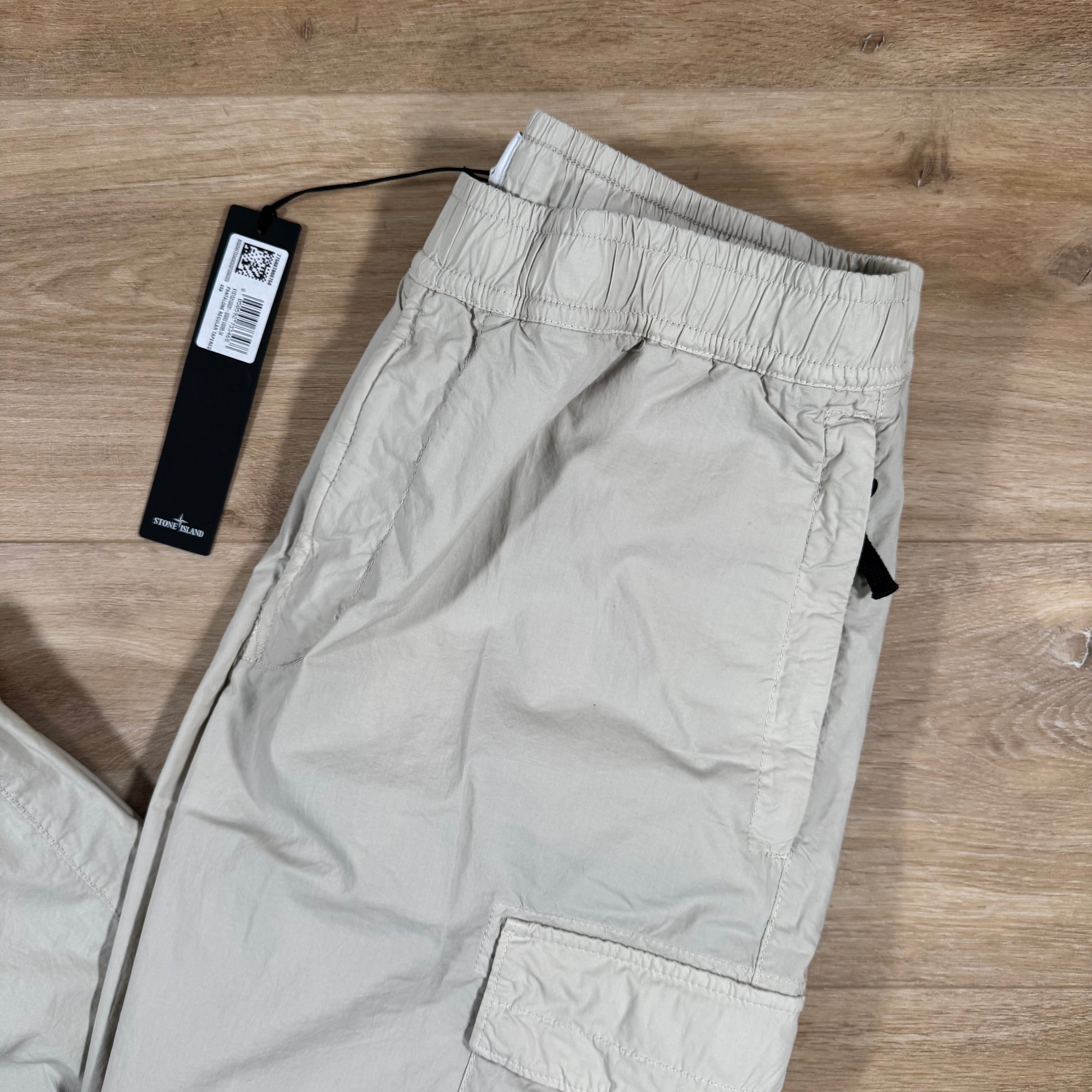 Stone Island Stretch Cotton Tela Cargo Pants in Sand Ironleague
