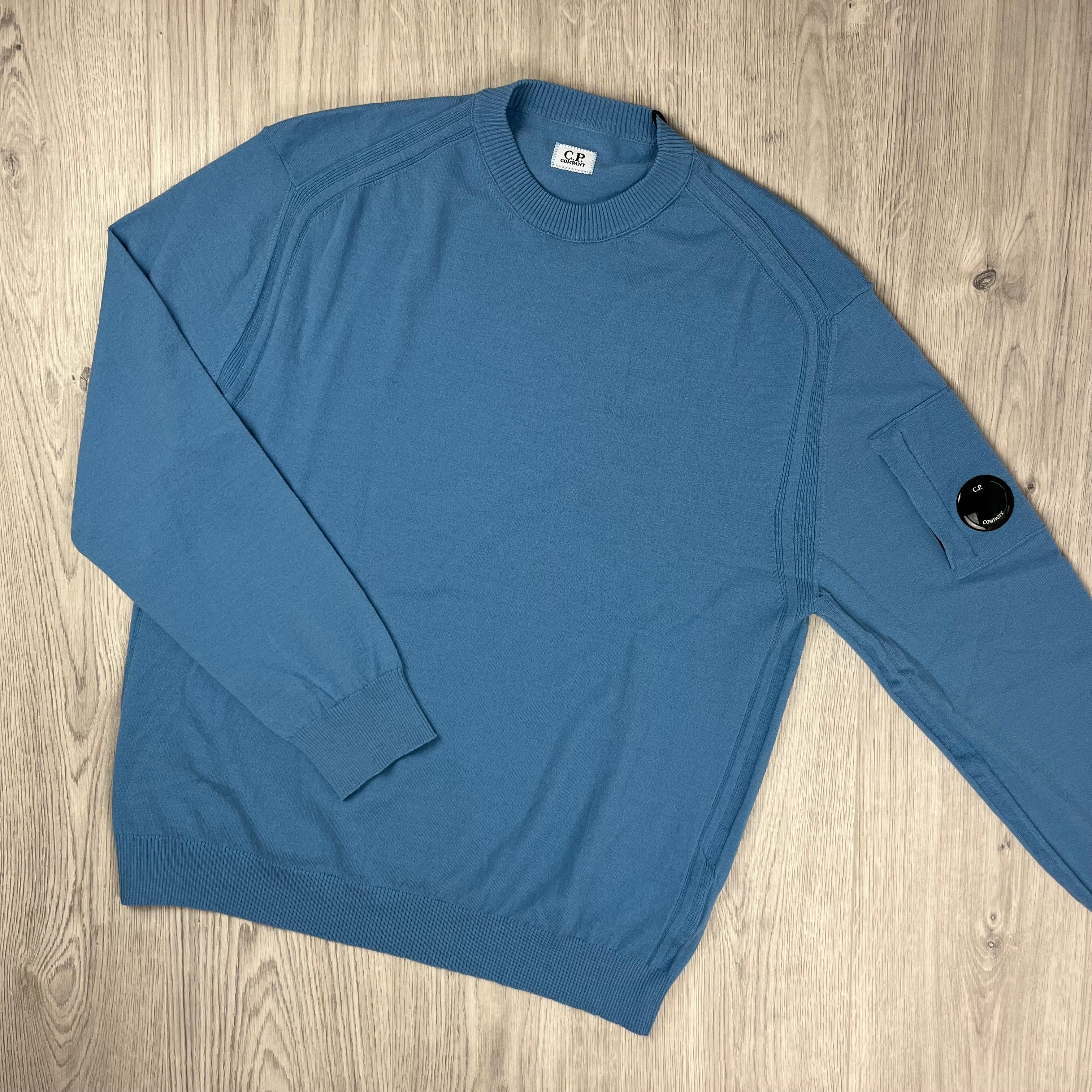 CP Company Knit Sweatshirt - Aegean Blue Ironleague