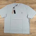 Stone Island Combed Organic Cotton Patch Logo T-Shirt in Pearl Grey Ironleague