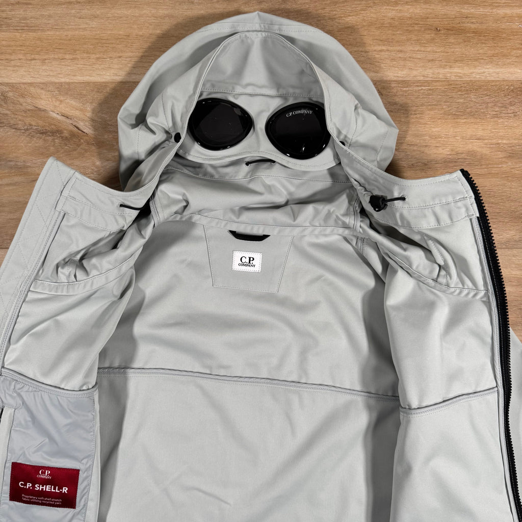 CP Company Shell-R Goggle Jacket in Blue Fox - Grey Ironleague
