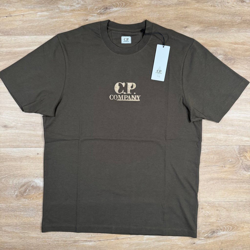 CP Company Graphic Logo T-Shirt in Ivy Green Ironleague