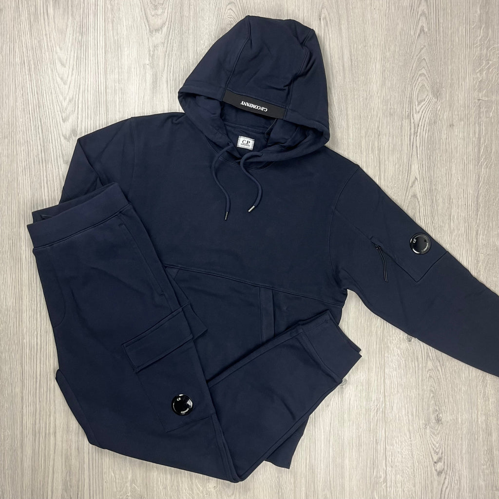 CP Company Raised Fleece Tracksuit - Navy Ironleague