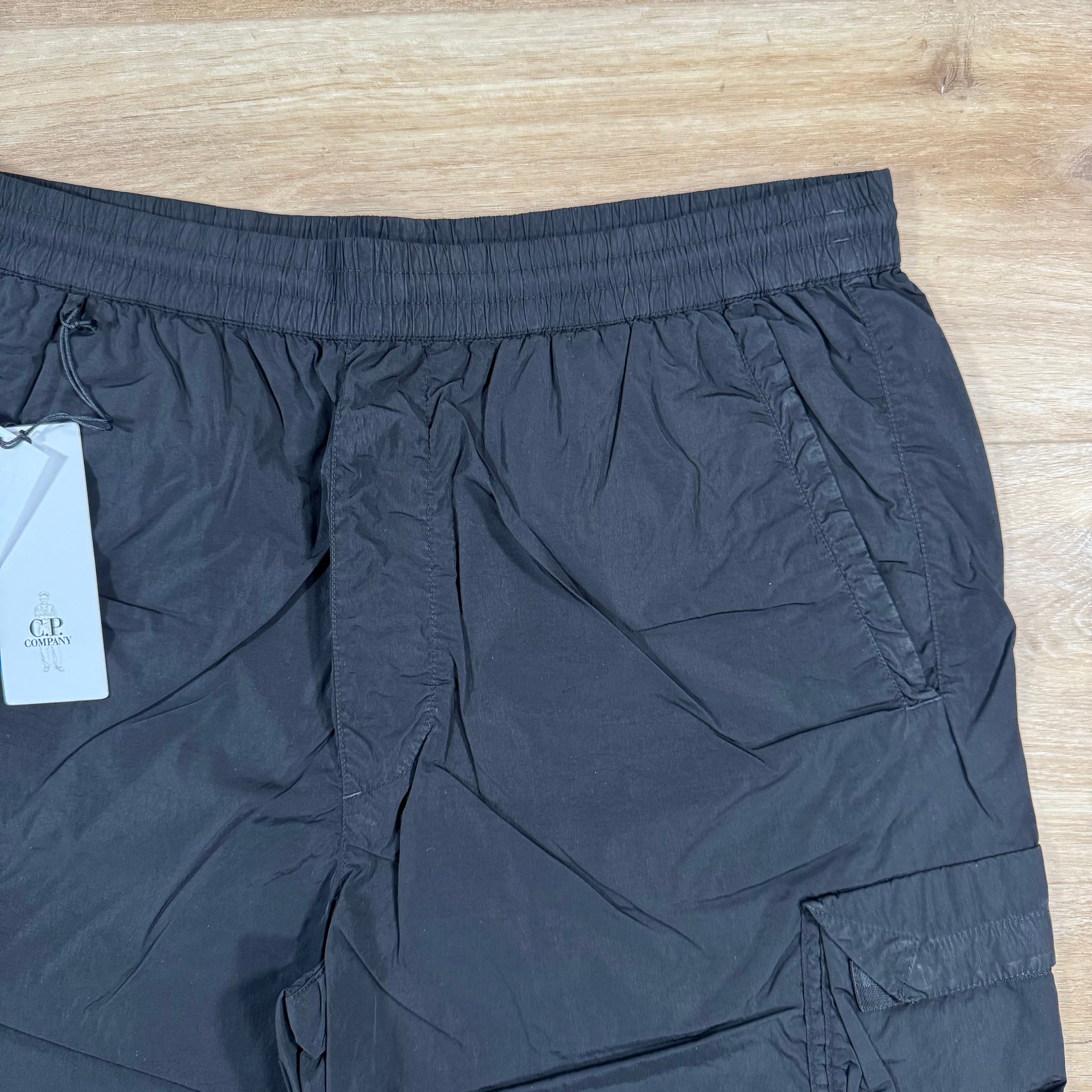 CP Company Chrome-R Cargo Shorts in Black Ironleague