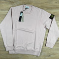 Stone Island Organic Cotton Fleece Sweatshirt in Antique Rose Ironleague