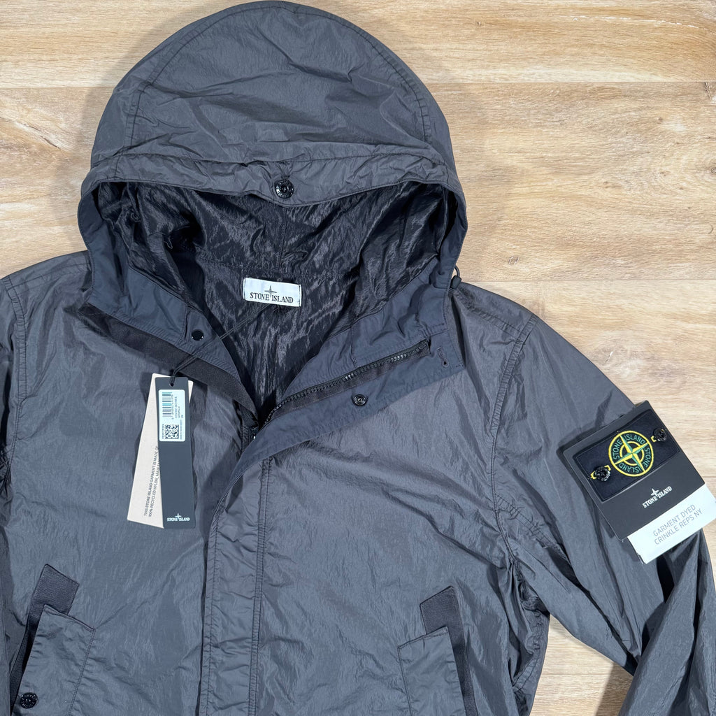 Stone Island Crinkle Reps R-NY Jacket in Charcoal Grey Ironleague