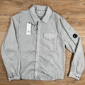 CP Company Chrome-R Lens Overshirt in Blue Fox - Grey Ironleague