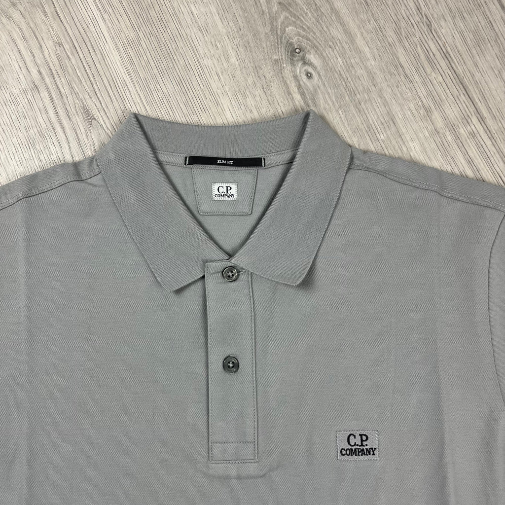 CP Company Piquet Polo Shirt - Drizzle Ironleague