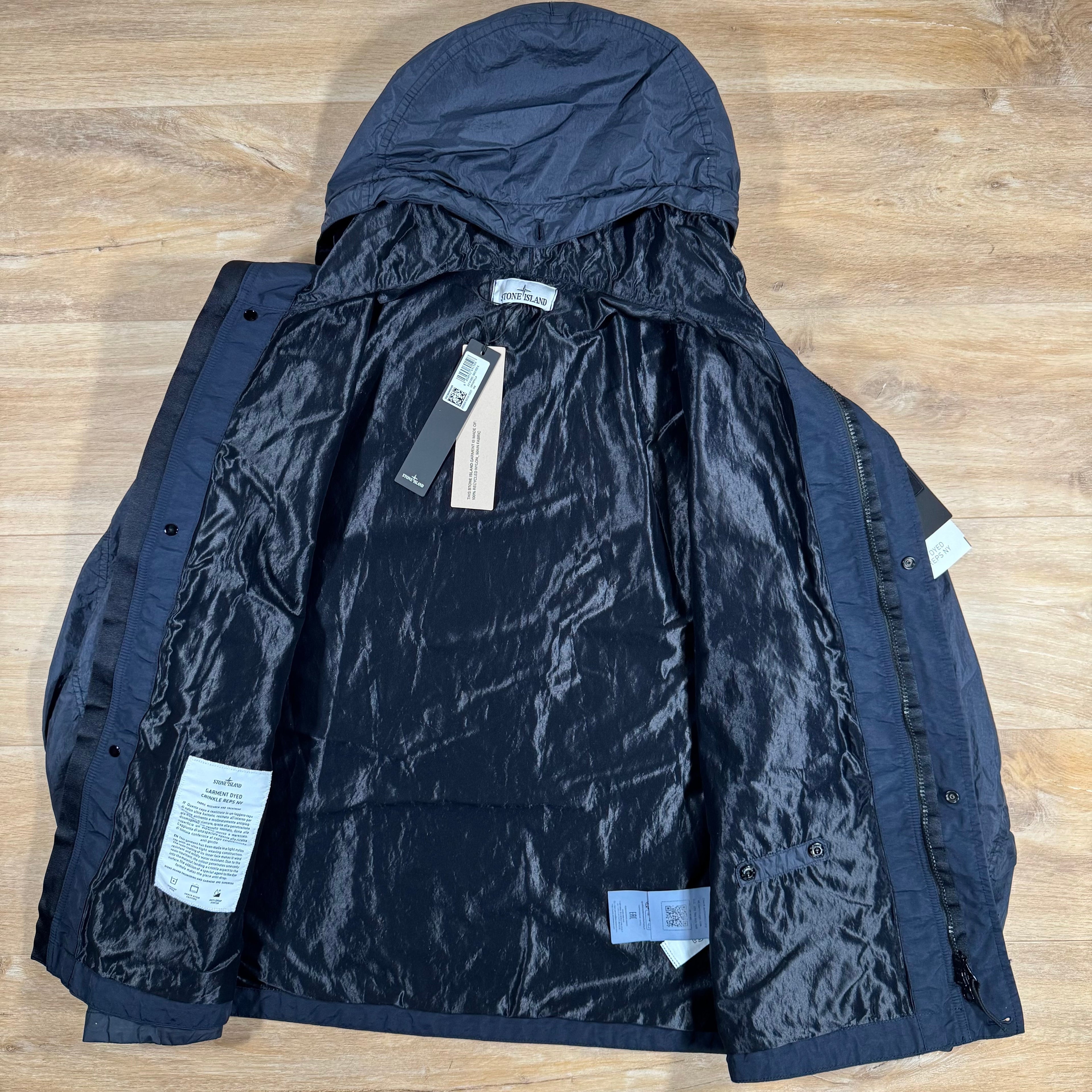Stone Island Crinkle Reps R-NY Jacket in Navy Ironleague