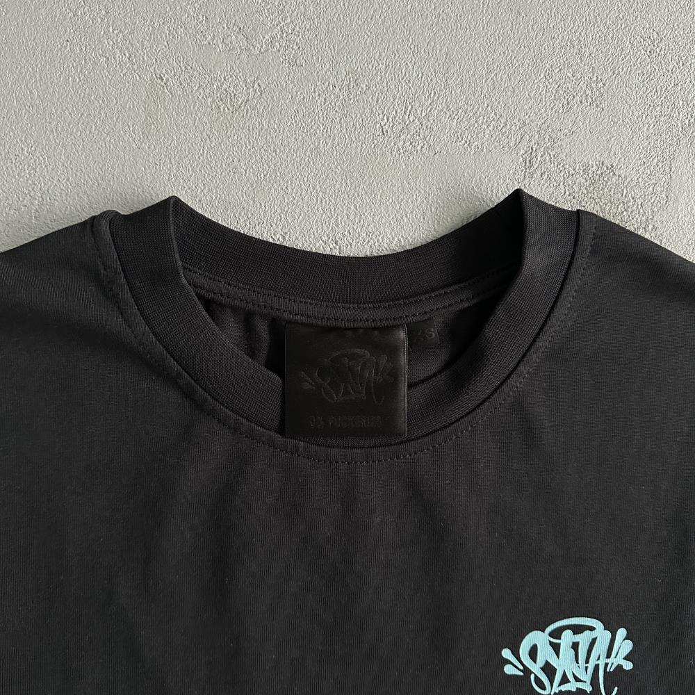 Syna Long Sleeve - Black/Baby Blue Ironleague