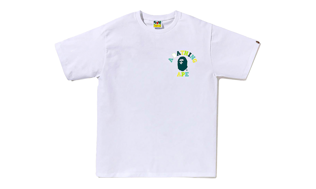 BAPE Colors College ATS SS Tee White 0ZXTEM028101Q WHX