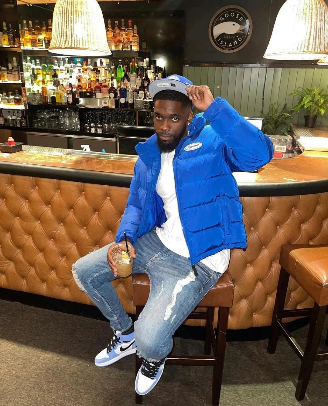 Trapstar Hyperdrive Puffer Jacket - Blue Ironleague