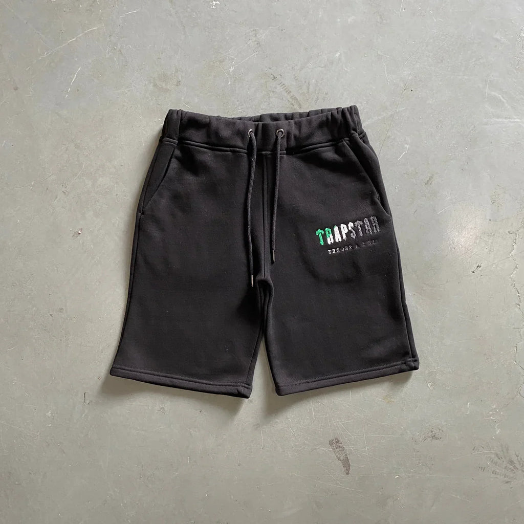 Trapstar Chenille Decoded Short Set - Black/White/Grey Ironleague