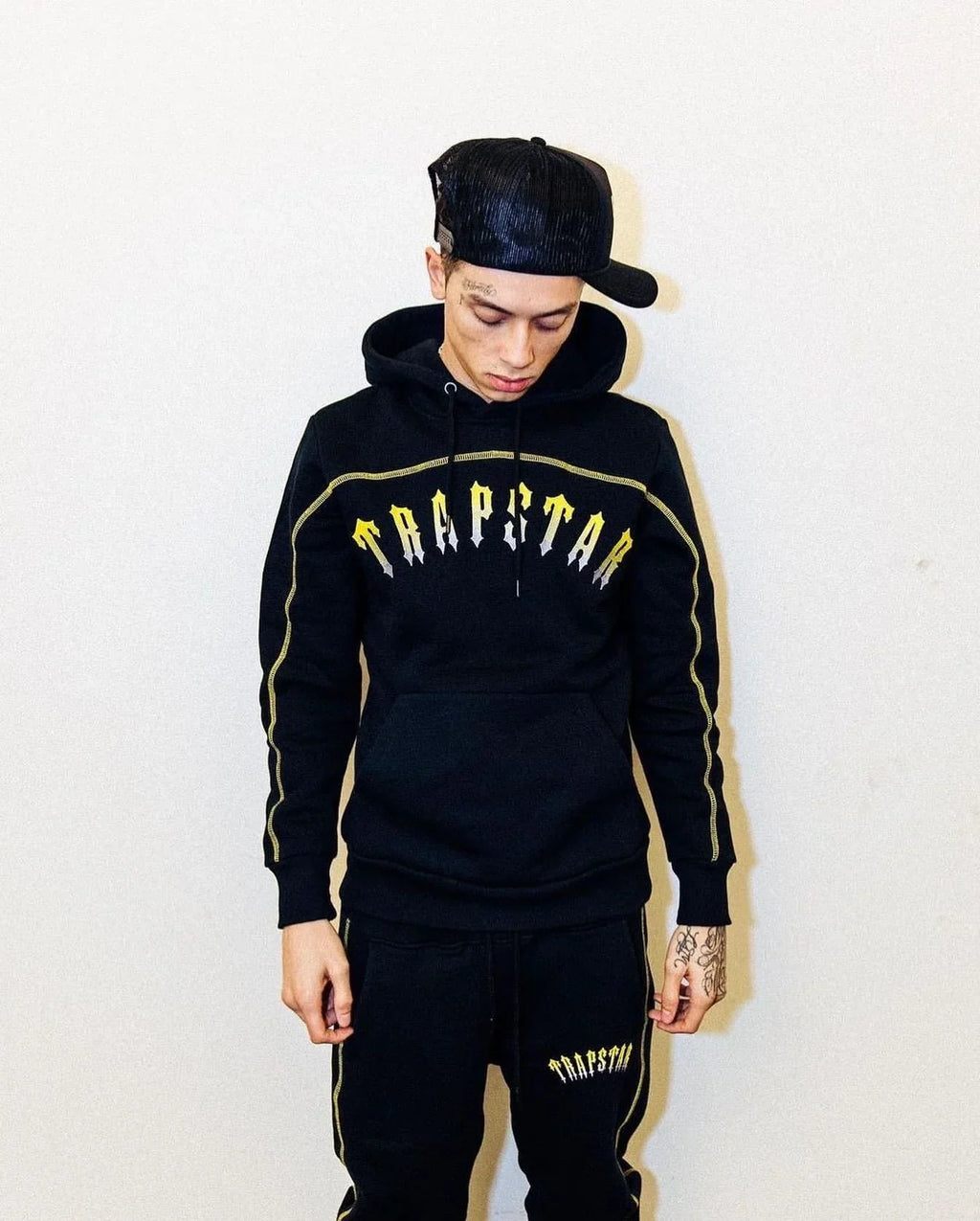 Trapstar x Central Cee 23 Arched Panel Set - Black/Yellow Ironleague