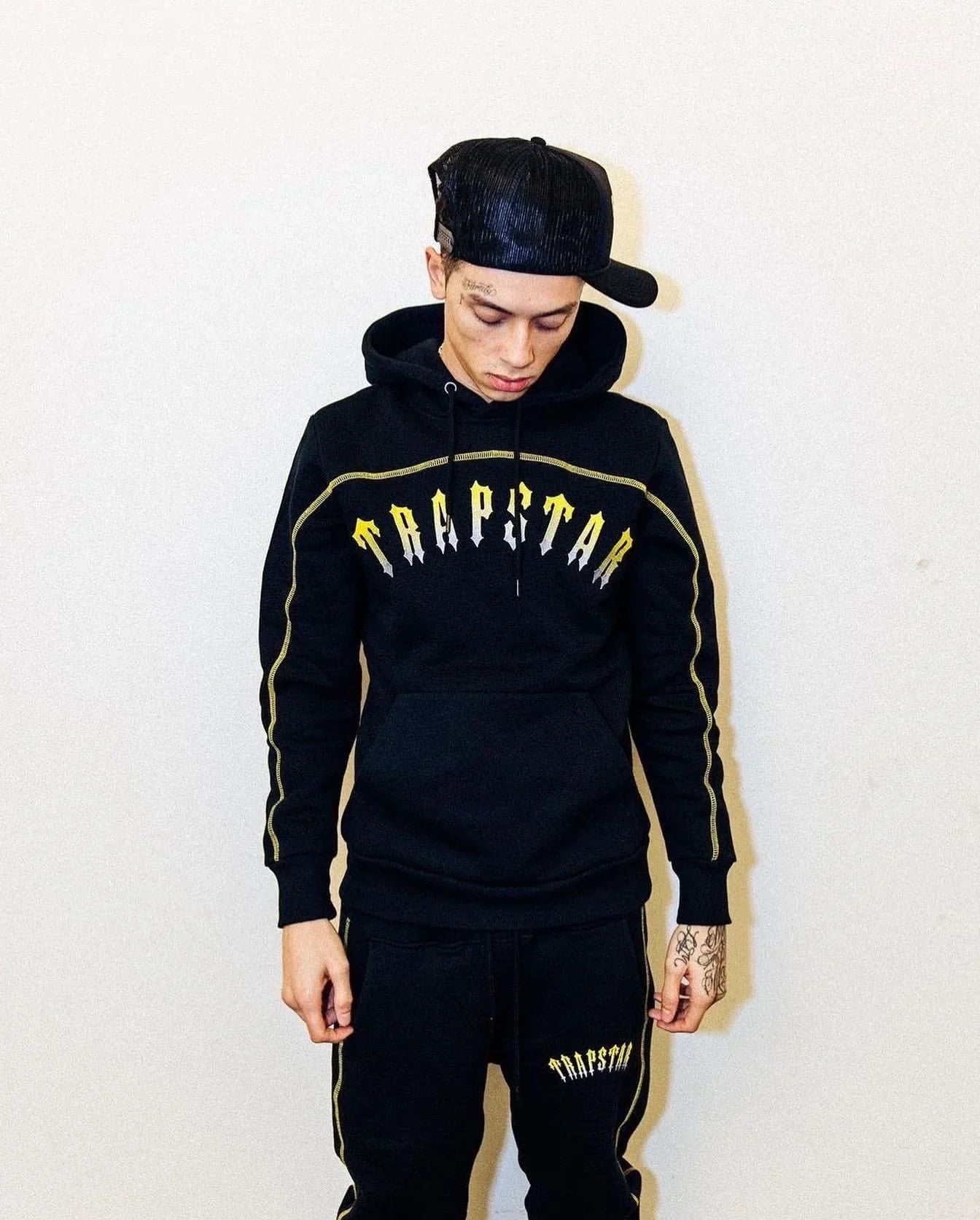 Trapstar x Central Cee 23 Arched Panel Set - Black/Yellow Ironleague
